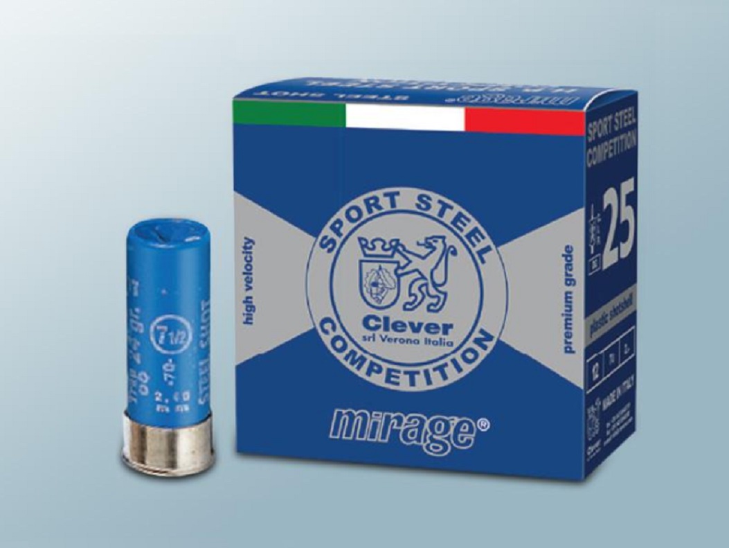 Clever Mirage TRAP & SKEET T2 Hagelmunitie 12/70/12 Kaliber 12 lading 28 gram #7 verpakking 25